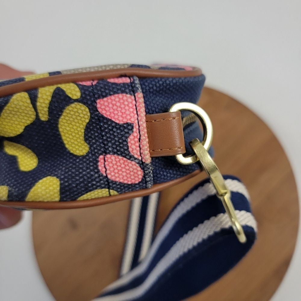 Boden Olivia Canvas Crossbody in Navy‎ Multi Leopard Print Purse Shoulder Bag - Picture 8 of 11